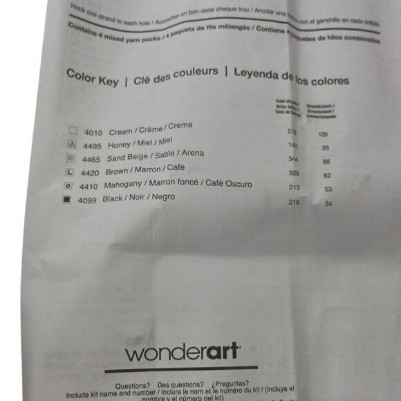 Wonderart Chocolate Lab Latch Hook Rug Kit Dog Pillow 12 x 12 NEW Open Box Caron - Picture 6 of 15